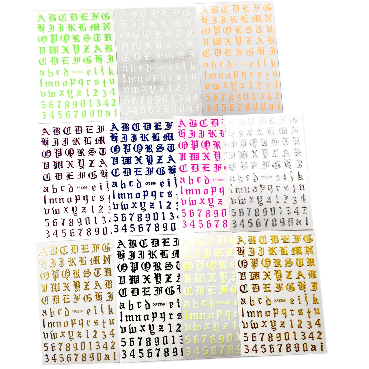 Sticker - ABC & 123 - Set 12 pcs