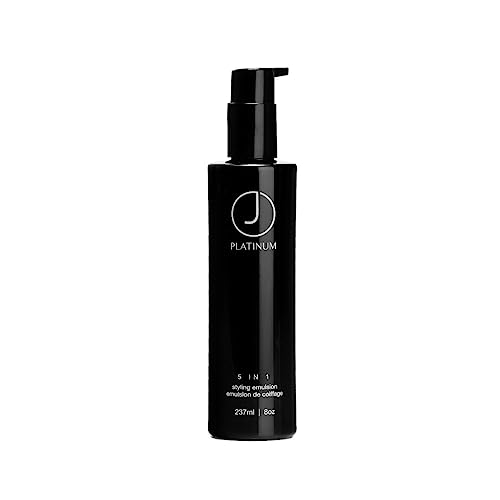 J Beverly Hills Platinum 5 In 1 Leave-in Styling Emulsion Cream with Argan Oil for Heat Protection, (3.4 Oz)