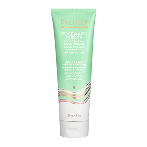 Pacifica Beauty, Rosemary Purify Invigorating Conditioner, Soothing Mint, Hydrate and Nourish Scalp, Lightweight, Detangle, Sulfate Free, Silicone Free, Vegan & Cruelty Free