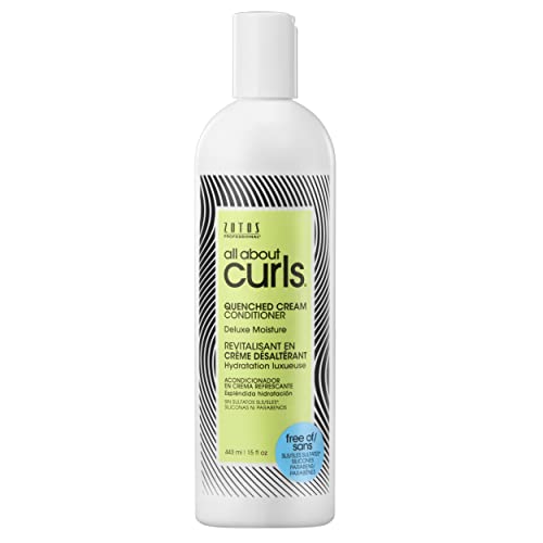 All About Curls Quenched Cream Conditioner | Deluxe Moisture | Strengthen, Moisturize, Nourish | Dry Curly Hair Types | Vegan & Cruelty Free | Sulfate Free | 15 Fl Oz