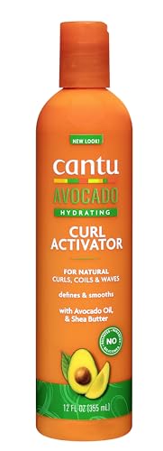 Cantu Avocado Hydrating Curl Activator Cream, Silicone-Free, 12 Ounce (Packaging May Vary)