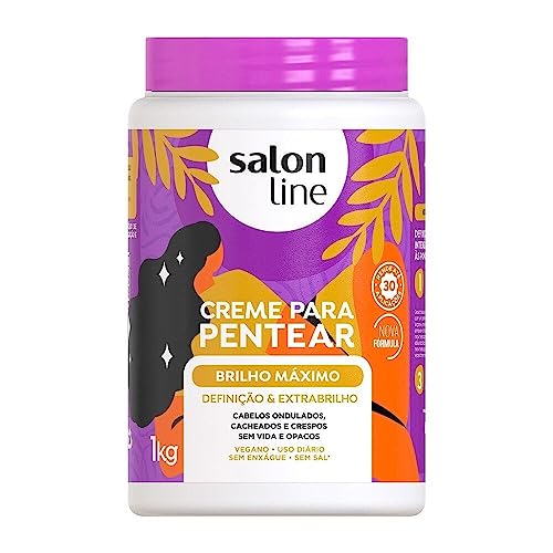 Linha Tratamento (Creme Para Pentear) Salon Line - Brilho Maximo 1000 Gr - (Salon Line Treatment (Combing Cream) Collection - Maximum Shine Net 35.27 Oz)