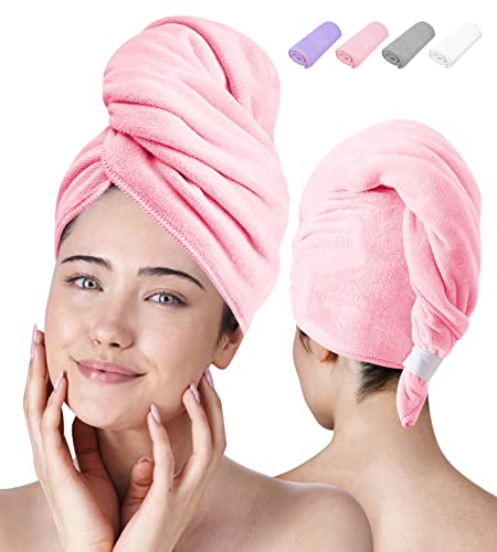 Luxe Beauty Microfiber Hair Towel Wrap – Absorbent Microfiber Hair Towels for Women Long Hair - Hair Drying Towels Microfiber Towel for Hair Wrap Perfect Curly Hair Towel for Plopping
