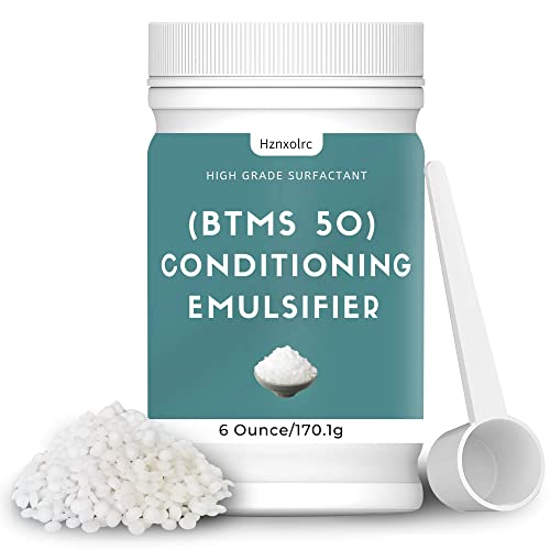 Hznxolrc 6 oz BTMS 50 Conditioning Emulsifier for Making Leave-in Conditioner, Premium BTMS 50 Conditioning Emulsifier Granules