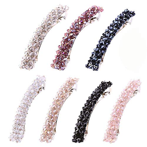 TOPYHL Hair Barrettes Hair Clips Crystal Rhinestone Hair Pins French Design Bridal Fashion for Women Teens Girls Hair Styling