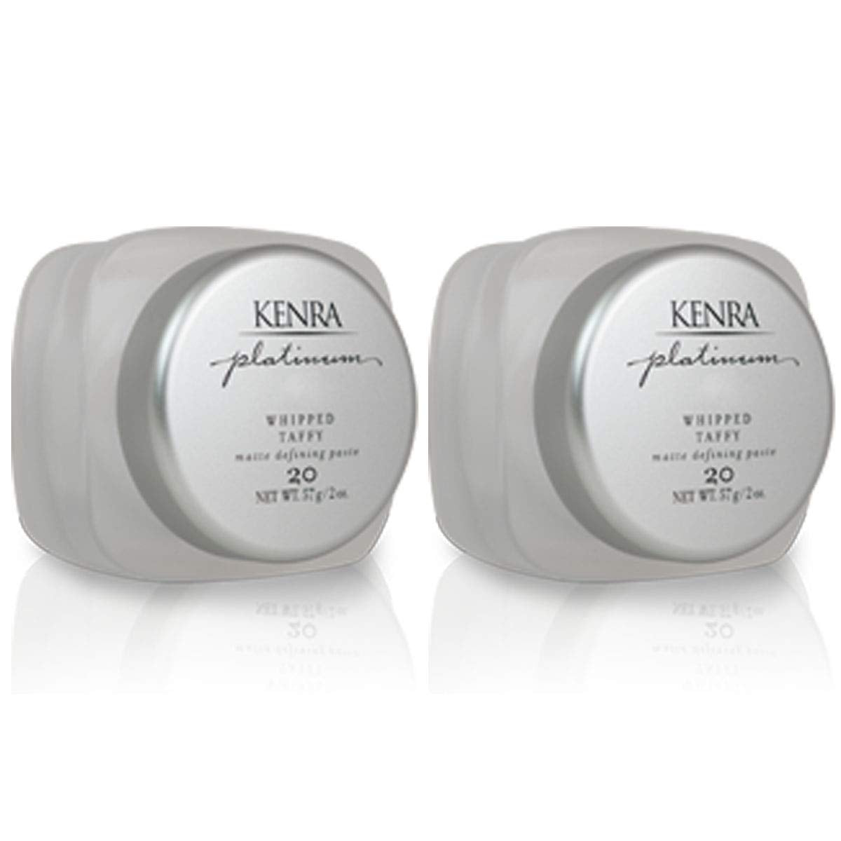 Kenra Platinum Whipped Taffy 20 | Matte Defining Paste | Delivers An Ultra-Matte, Firm Hold Finish | Sculpts, Smooths & Texturizes Styles | All Hair Types | 2fl. Oz (2-Pack)