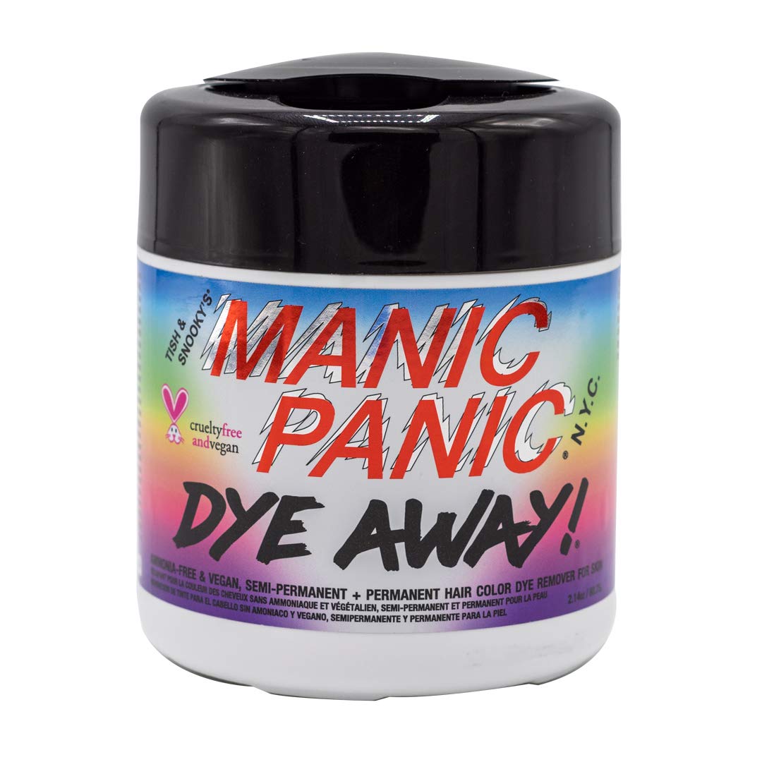 MANIC PANIC DYE AWAY Wipes - Ammonia Free Hair Color Remover - Easily Removes Semi-Permanent & Permanent Hair Dye From Skin When Coloring Hair - Fresh Floral Scent (50 Count)