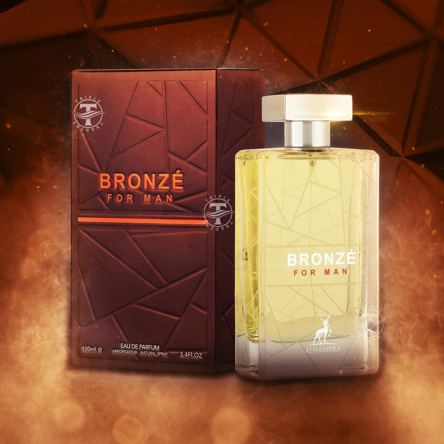 Bronze for Man Eau De Parfum By Maison Alhambra 100ml 3.4 FL OZ