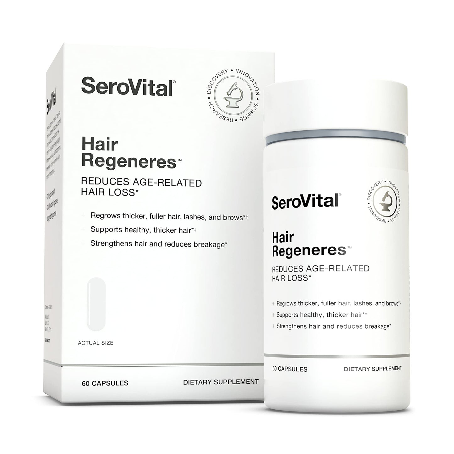 SeroVital Hair Regeneres - Formulated For Women Seeking Enhanced Hair Growth - Supports Noticeable Decrease in Age-Related Hair Loss and Shedding (60 Count)