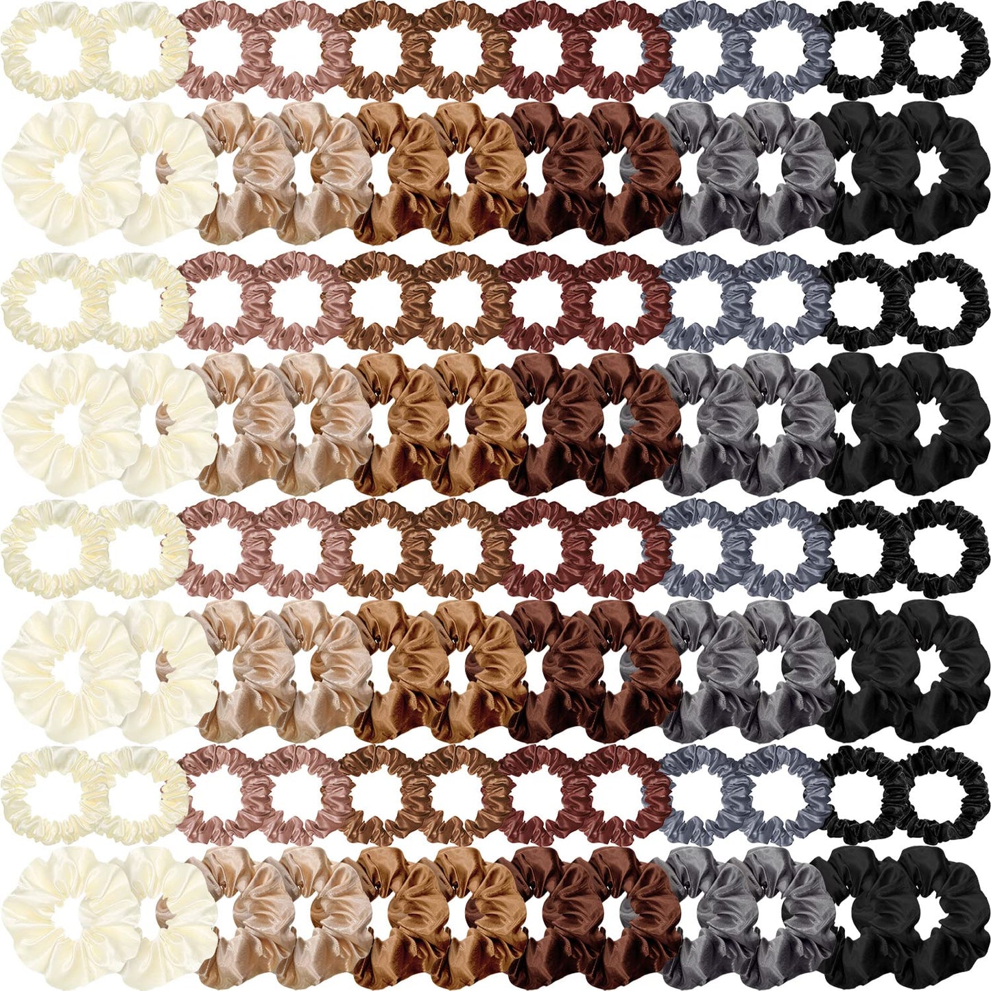 96 Pieces Hair Scrunchies Satin Scrunchies Satin Hair Tie Elastics Ponytail Holders Hair Ties Ropes Comfortable Hair Bands Hair Accessories for Girls Women Teens Christmas Birthday Gift