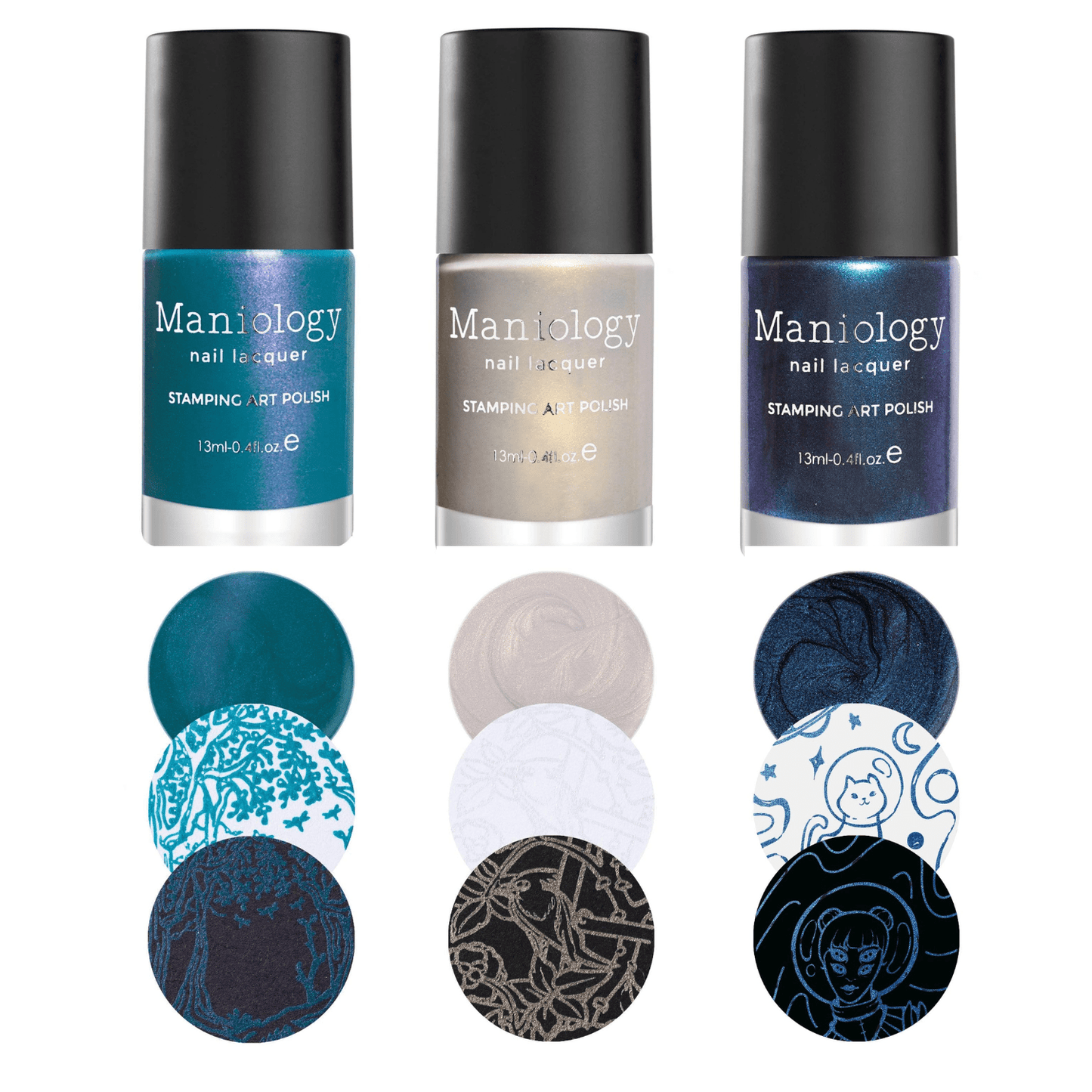 Perfect Trio: 3-Piece Frozen Lake Nail Stamping Polish Set