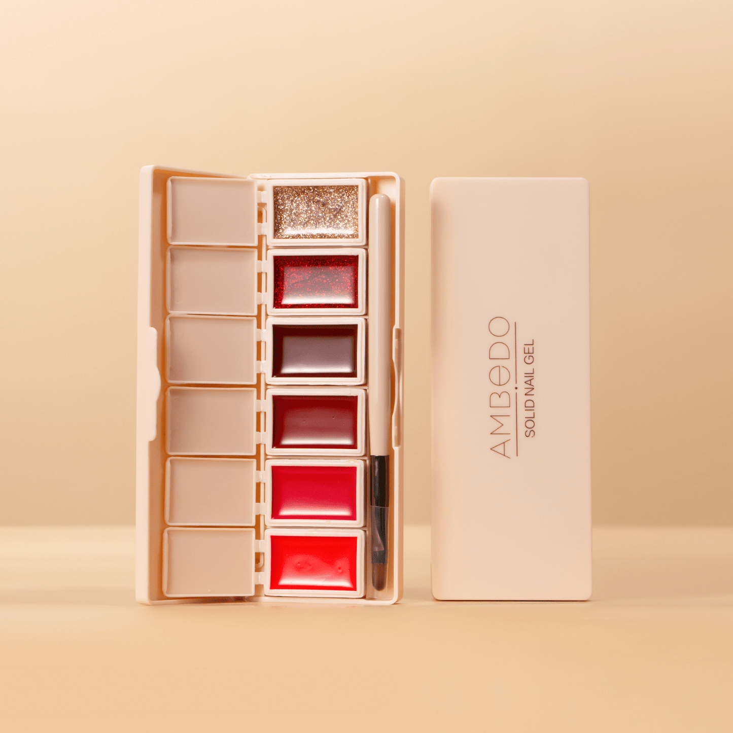 6-Pan Solid Gel Nail Polish Palette - Chilli