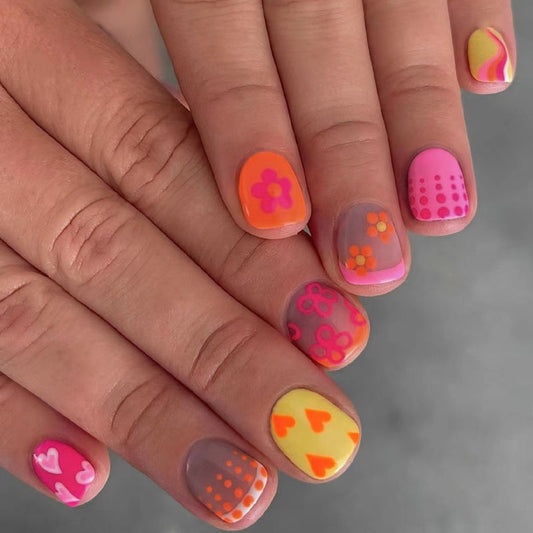 Floral Fusion Press-on Nails