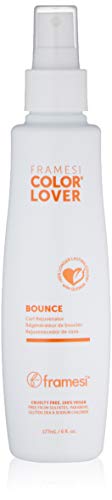 Framesi Curly Hair Care | Color Lover Bounce Curl Rejuvenator, Leave In Conditioner Spray | Eliminates Frizz | Defines Curls | 6 fl oz | Vegan | Color Treated Hair
