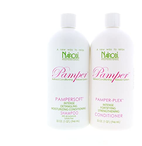 Nairobi Pamper Soft Shampoo + Pamper Plex Conditioner "SET" 32 Oz. EACH.