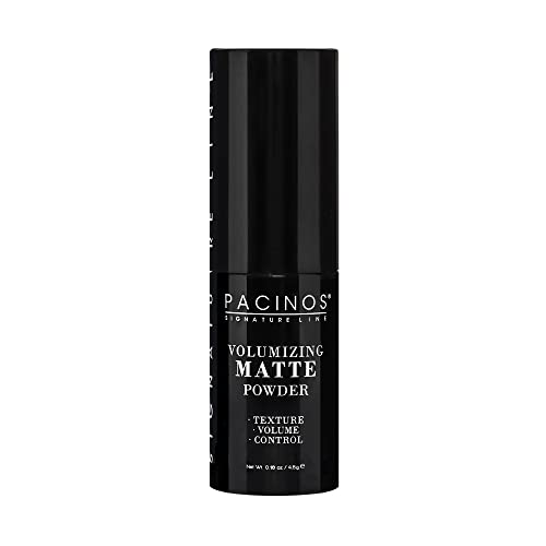 Pacinos Volumizing Matte Hair Powder - Adds Texture, Volume, Controls & Absorbs Excess Oil for Natural Finish, All Hair Types, 4.5 g.
