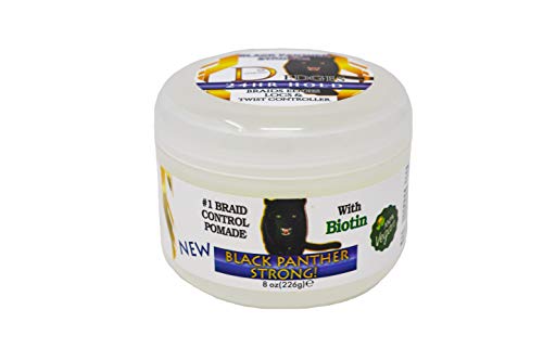 The Roots Naturelle BLACK PANTHER STRONG - VEGAN - Edge and Braid Control POMADE 8 oz. Styling Gel. Great for Curly Hair. Firm Hold for Natural Hairstyles
