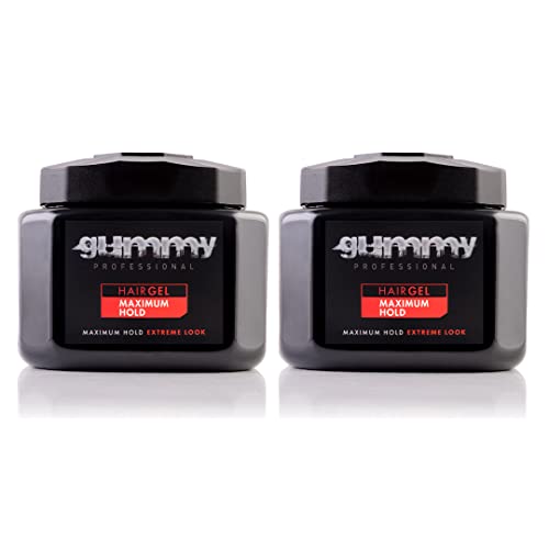 Gummy Hair Gel Maximum Hold Extreme Look 23.5 Ounce (700ml) (Pack of 2)