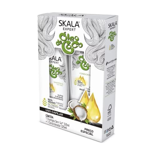 Skala - Linha Expert - Kit Oleo de Coco Shampo e Condicionador (2 x 325 Ml) - (Expert Collection - Set Coconut Oil Shampoo and Conditioner (2 x 11 Fl Oz))