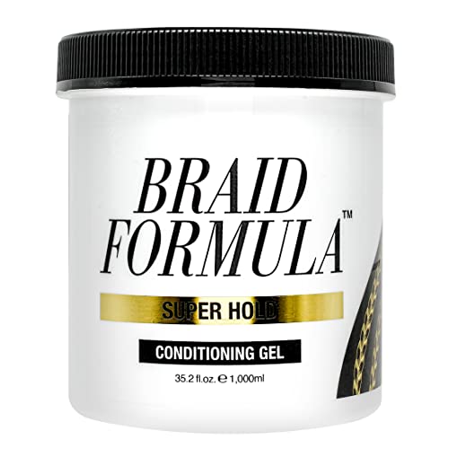 EBIN NEW YORK Braid Formula Conditioning Gel, Super Hold, 35.2 Oz | Great for Braiding, Twisting, Edges, No Residue, No Flaking, Strong Hold, High Shine, Smoothing with Clean, No Build-up