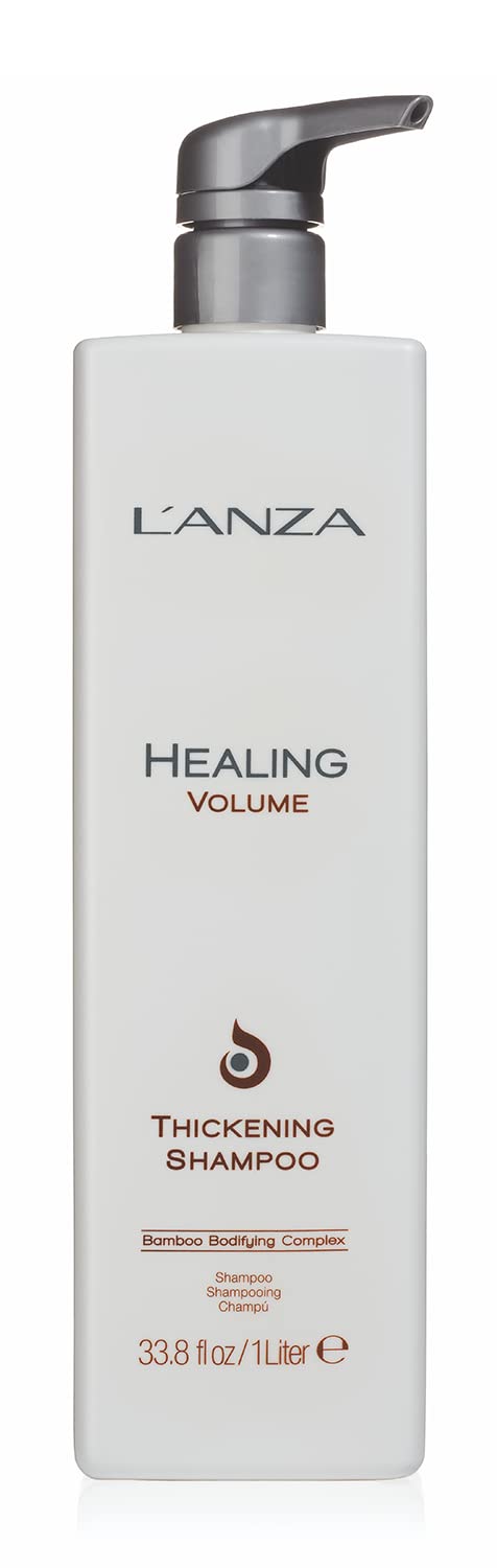 L'ANZA Healing Volume Thickening Shampoo, Boosts Shine, Volume, and Thickness for Fine and Flat Hair, Rich with Bamboo Bodifying Complex and Keratin (33.79 Fl Oz)