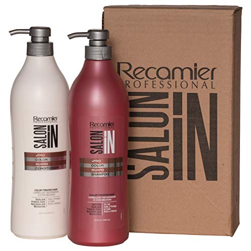 RECAMIER Salt Free Shampoo and Color Guard Conditioner Set | Champu y Acondicionador 33.3 OZ