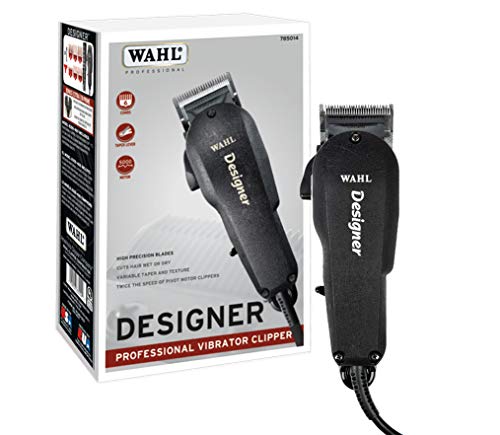 Wahl Professional Designer Clipper, Cuts Hair Wet or Dry with Taper Lever for Easy Fading and Blending, Includes Accessories, Black - Model 8355-400