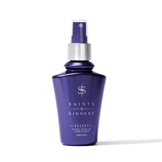 Saints & Sinners Velvet Divine Leave-In Conditioner Hair Detangler Spray for Dry, Damaged Hair (4oz)