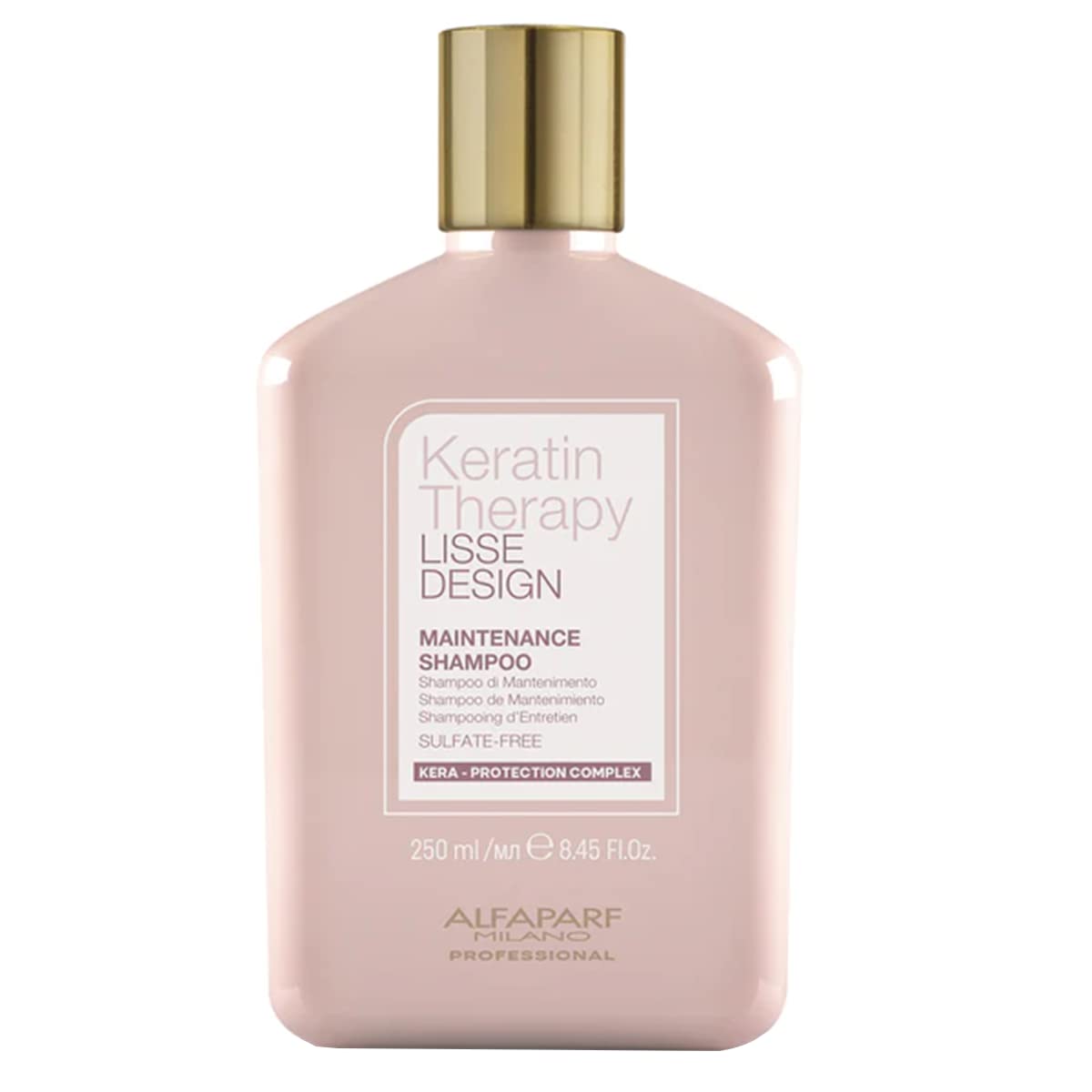 Alfaparf Milano Keratin Therapy Lisse Design Keratin Shampoo - Maintains and Enhances Keratin Smoothing Treatment - Anti-Frizz Hair Care Product - Paraffin and Sulfate Free - 8.45 Fl. Oz.