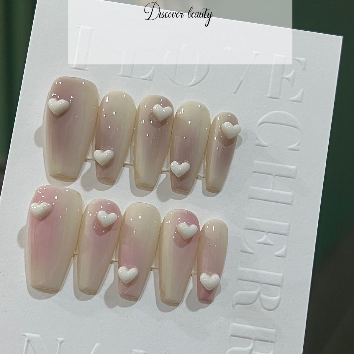 Three-dimensional love | False Nails | SHOPQAQ