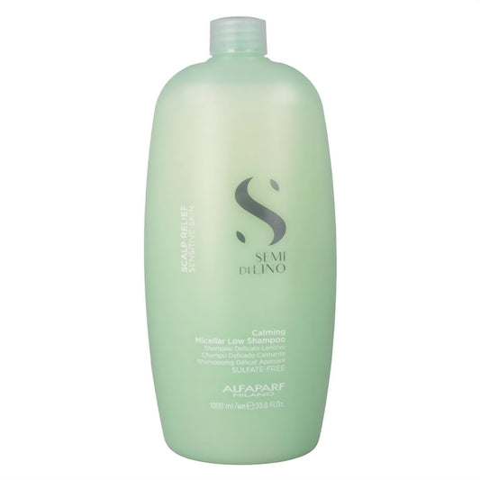Alfaparf Milano Semi Di Lino Scalp Relief Low Shampoo for Sensitive Skin - Sulfate Free Shampoo - Soothes, Brings Comfort and Hydrates - Itch Relief - Professional Salon Quality - 33.8 Fl Oz