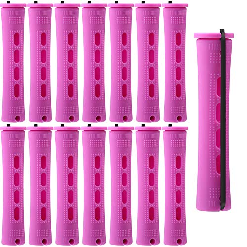 WILLBOND 60 Pcs Perm Rods for Long Hair Plastic Curl Rods Cold Wave Rods Hair Curling Roller for Hair Styling Hairdressing Tools