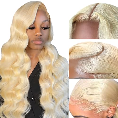 FABEAUTY 613 Lace Front Wig Human Hair 13x4 Body Wave Lace Frontal Wigs Human Hair Blonde Lace Front Wigs Human Hair 180 Density 613 HD Lace Front Wigs Human Hair Pre Plucked with Baby Hair 20 Inch