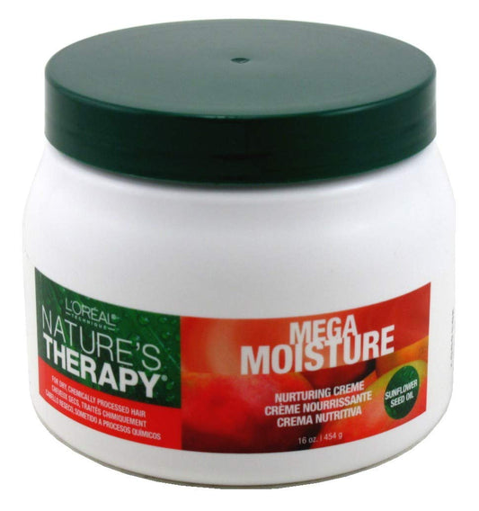Loreal Natures Therapy Mega Moisture Creme 16 Ounce Jar (473ml) (3 Pack)