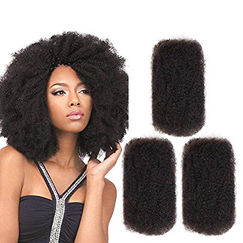 FASHION IDOL Afro Kinkys Bulk Human Hair for Dreadlock Extensions Loc Repair Braiding Twist Afro Kinky Human Hair for Locs 1 Pack 50 Gram 1.8 Oz One and Three Pack for Sale