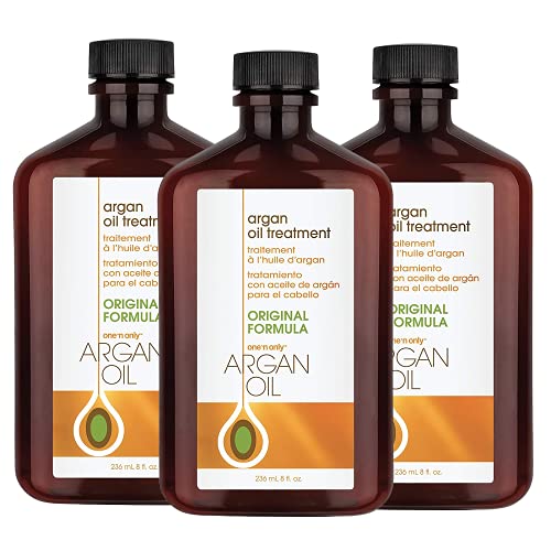 One 'n Only Argan Oil Hair Treatment, Helps Smooth and Strengthen Damaged Hair, Eliminates Frizz, Creates Brilliant Shines, Non-Greasy Formula, 8 Fl. Oz (3 Pack)