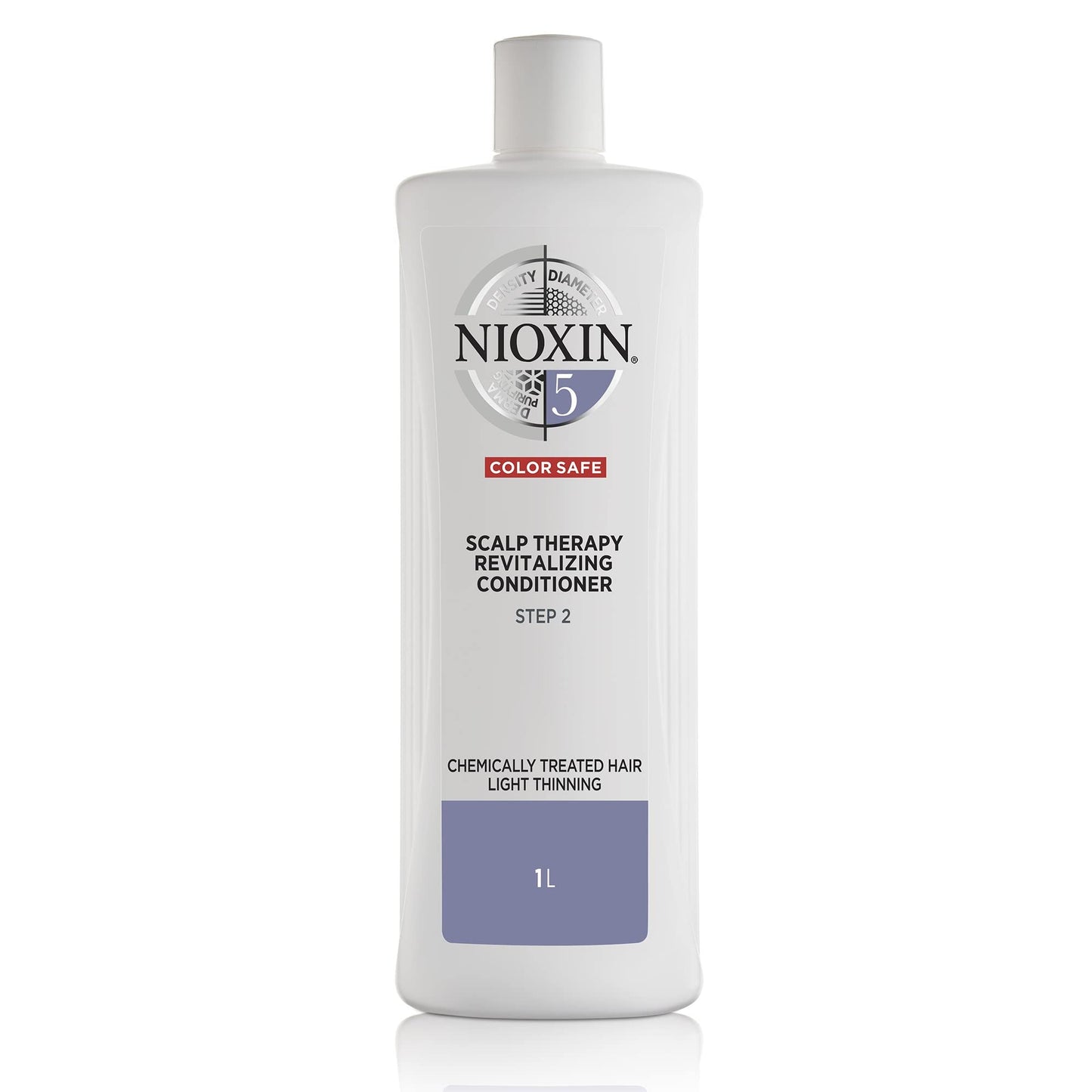 Nioxin System 5 Scalp Therapy Conditioner with Peppermint Oil, Treats Dry Scalp, Provides Moisture Control & Balance, For Bleached & Chemically Treated Hair with Light Thinning, 33.8 fl oz