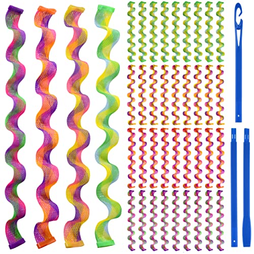 36pcs Heatless Hair Curlers Wave Formers 22inch/ 55cm No Heat Hair Rollers Bech Wave Curls for Long Medium Hair