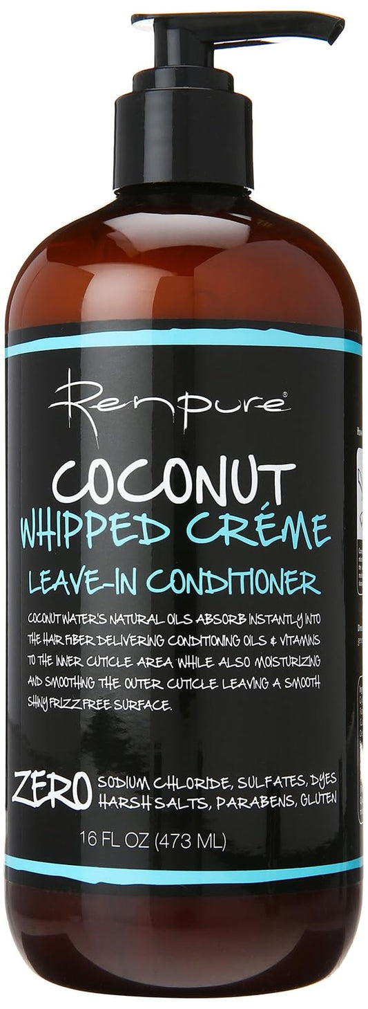Renpure Coconut Whipped Creme Leave-In Conditioner, 16 oz (Pack of 2)