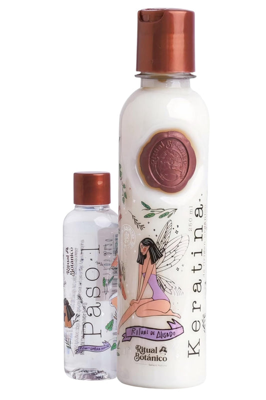 RITUAL BOTANICO Keratina Para Alisar El Pelo Sin Formol 250 mL / 8.45 oz | Organic Keratin Hair Straightener |12 Natural Oils and Amino Acids - Formol and Ammonia Free | Botox Capilar Para El Cabello