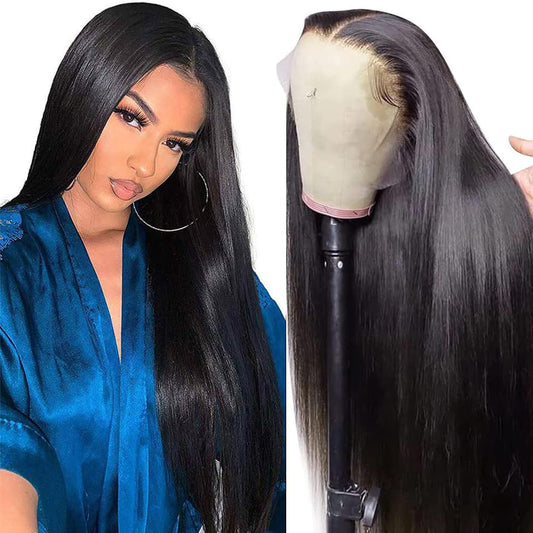 Viennois Lace Front Wigs Human Hair 180% Density 10A Brazilian 13x4 HD Straight Lace Front Wigs Human Hair Pre Plucked with Baby Hair Natural Hairline Frontal wig Glueless(16inch)