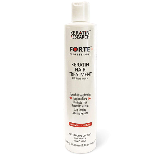 Keratin Research Keratin Forte Conditioner, 300ml, Unisex, Moroccan Argan Oil Enhanced Formula for Curly Hair