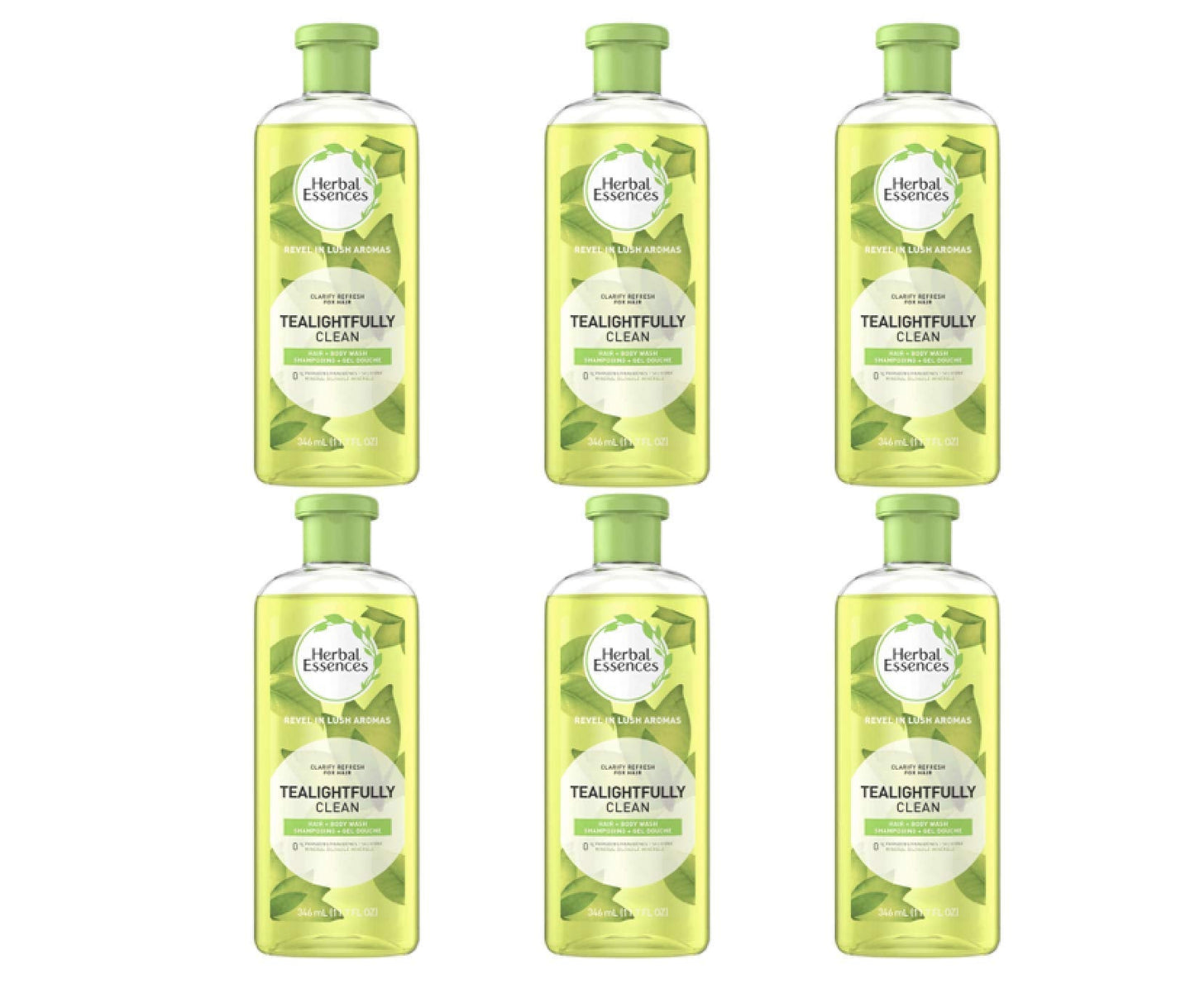 Herbal Essences Tea-Lightfully Clean Refreshing Shampoo 10.1 FL OZ (Pack of 6) - Packaging May Vary