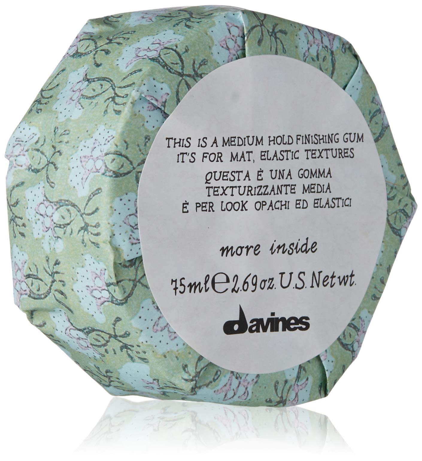 Davines This Is A Medium Hold Finishing Gum, Residue-Free Lightweight And Workable Finish For A Texturized And Sleek Style, 2.69 oz