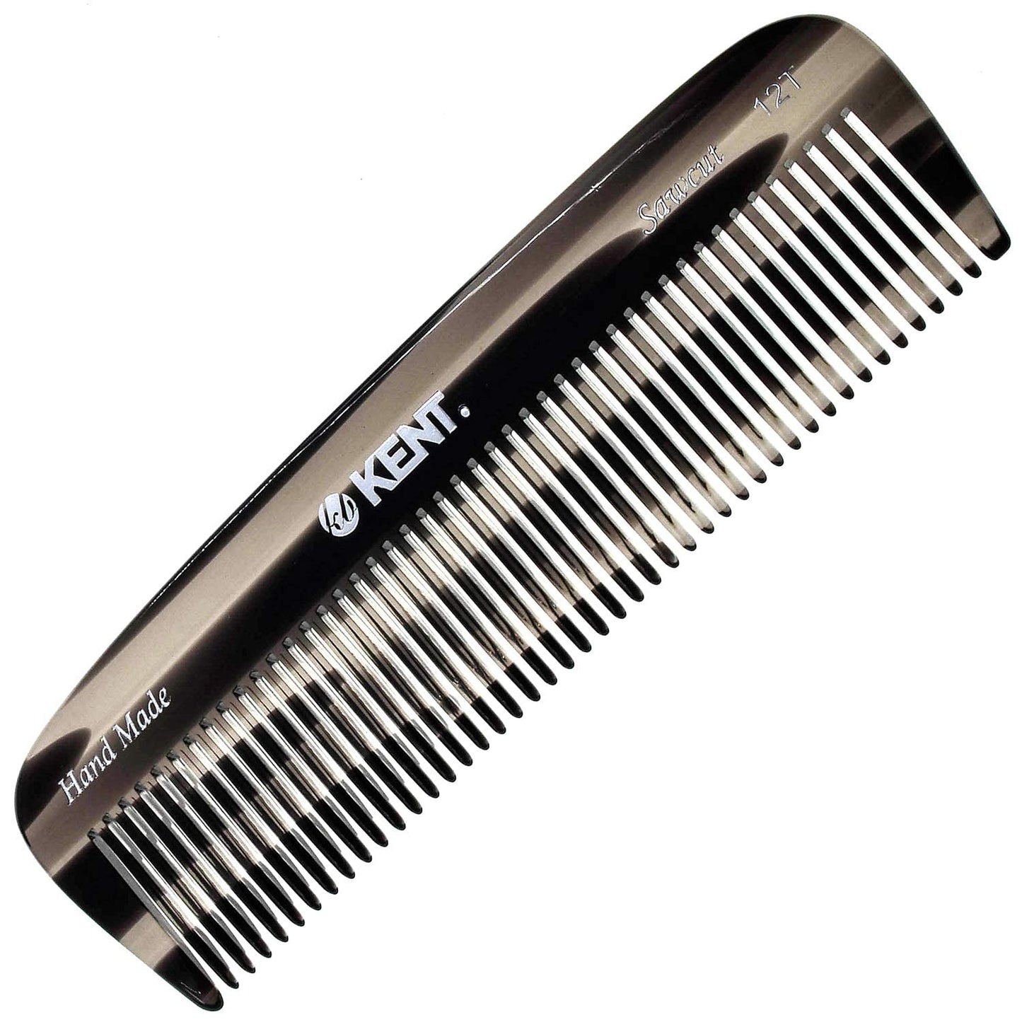 Kent 12T G Wide Tooth Comb,Hair Detangling Comb-Handmade-Pocket Comb for Thick,Curly,Wavy Hair -Large Tooth Comb-Hair Detangler Comb for Grooming Hair, Beard and Mustache-Saw-Cut and Hand Polished