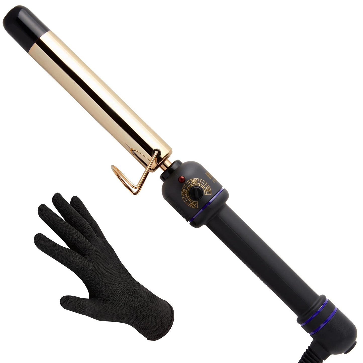Hot Tools Pro Artist 24K Gold Curling Wand Iron | Long Lasting, Defined Curls (1 in)