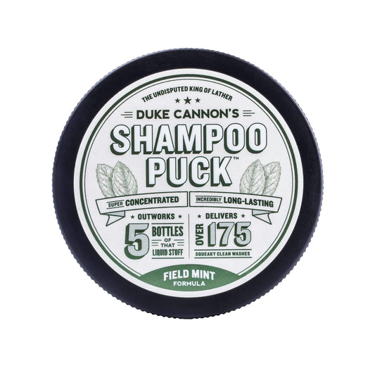 Duke Cannon Supply Co. Men's Shampoo Puck, 4.5 oz. - Over 175 Washes/Sulfate-Free (FIELD MINT, 4.5 oz (Pack of 1))