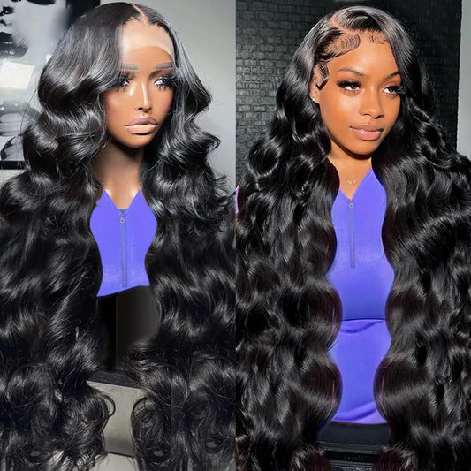 EpyIsm Body Wave Lace Front Wigs Human Hair 180% Density 13x4 HD Lace Frontal Wigs for Women Human Hair Lace Front Wigs 9A Glueless Wigs Human Hair Pre Plucked with Baby Hair Natural Color 24 Inch