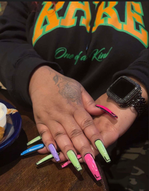 Rainbow Pop Art Nails