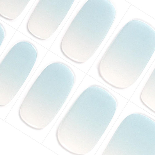 Serene Sky French Tip Semi Cured Gel Nail Strips | Sea Water - 3550